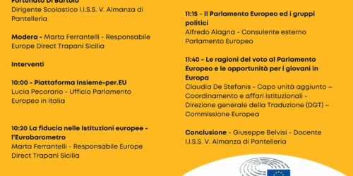 Pantelleria, Le opportunità offerte dall’Europa per i giovani, i programmi comunitari e i collegamenti con le Istituzioni europee